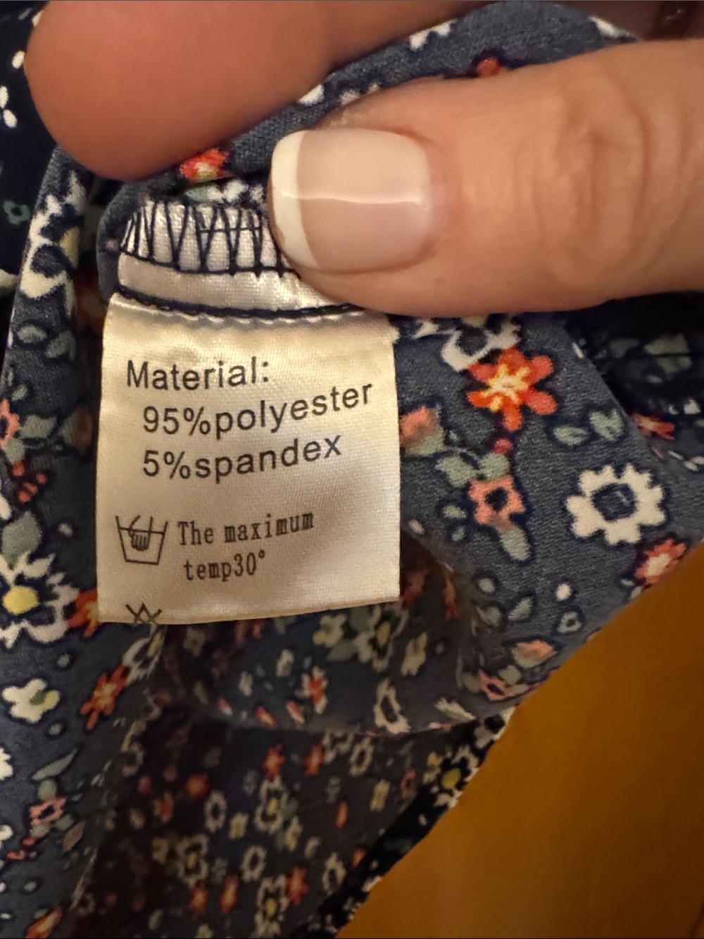 Floral Button-Front Blouse - Navy Multi - Picture 3 of 7